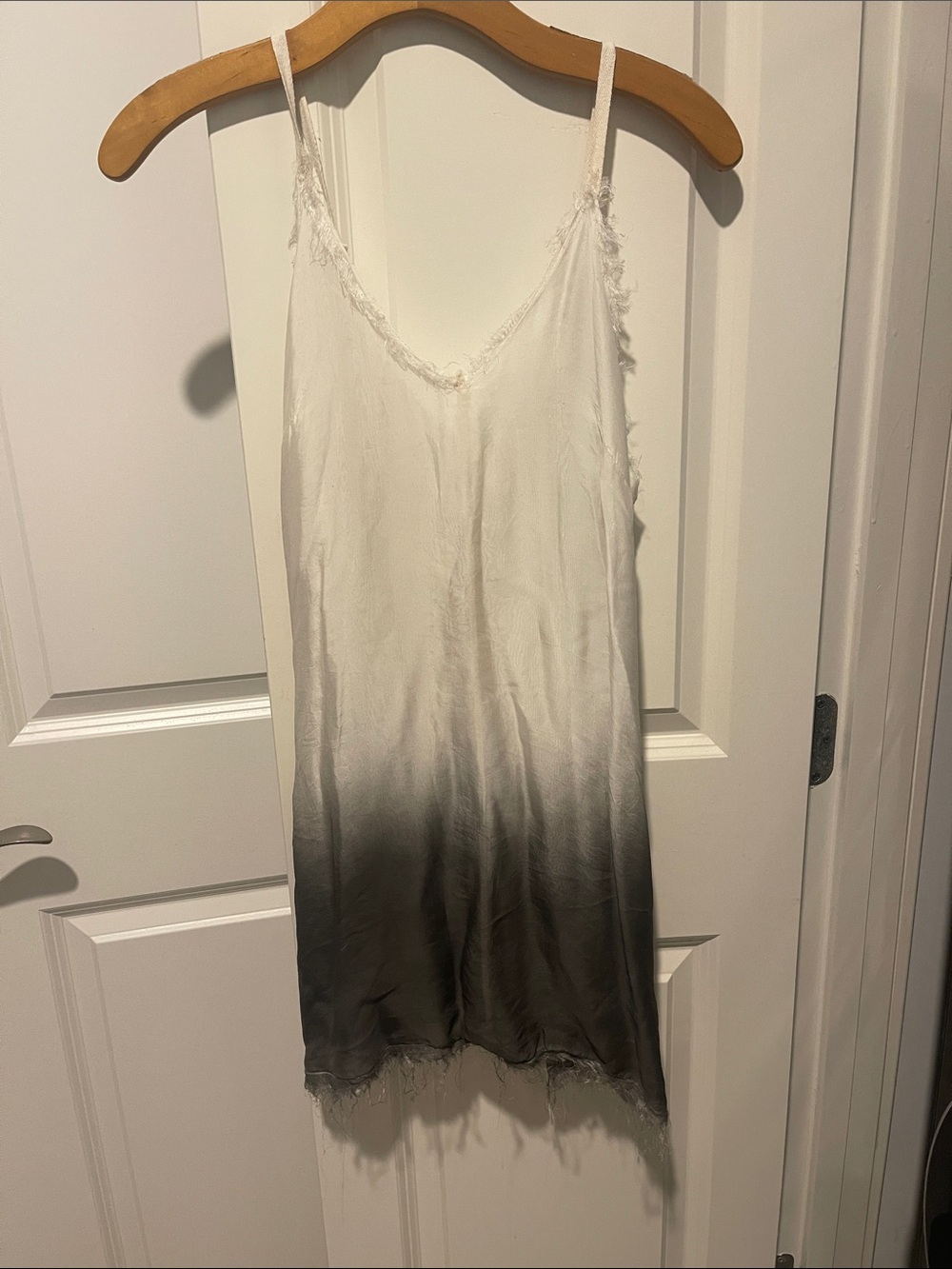 Silk Ombre Tank  - White to Gray